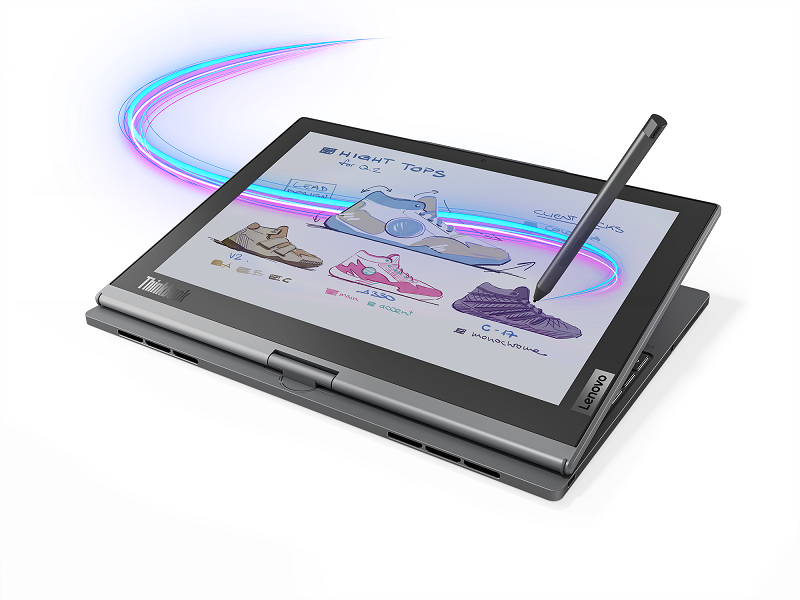 Новий ноутбук ThinkBook Plus Twist отримав подвійний дисплей, що обертається на 360°